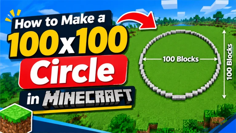 How to Make a 100x100 Circle in Minecraft