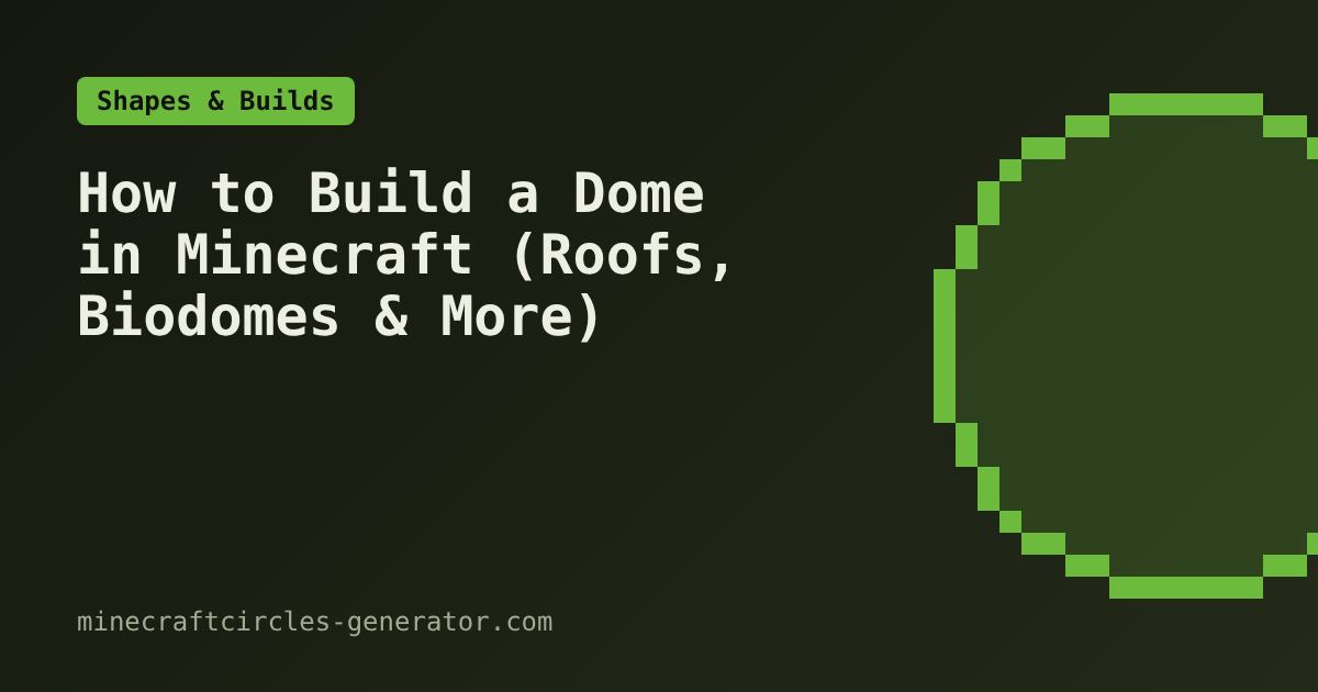 How to Build a Dome in Minecraft (Roofs, Biodomes & More)