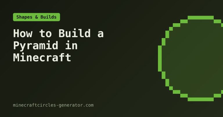 How to Build a Pyramid in Minecraft